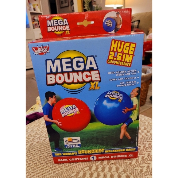 Mega Bounce XL Red Ball By Wicked New in Box - Picture 2 of 4